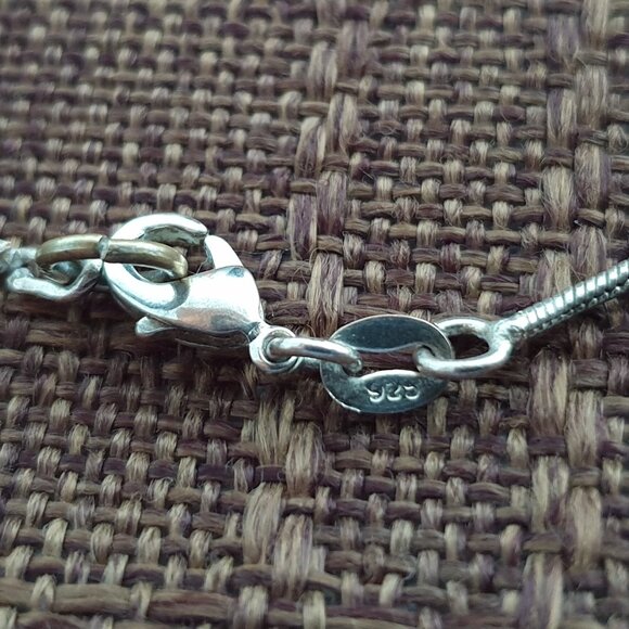 Elegant 925 Sterling Silver Pave Crystal Triple Ball Bead Necklace - Picture 10 of 10